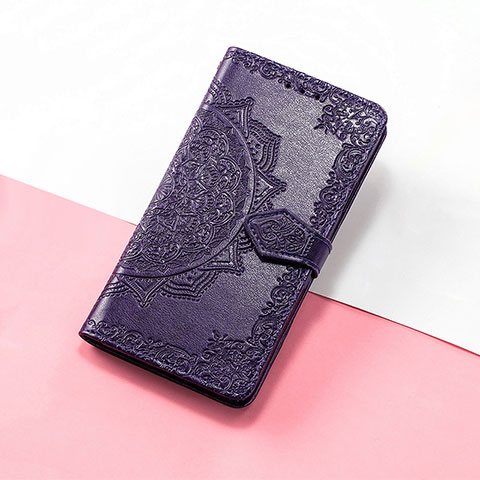 Funda de Cuero Cartera con Soporte Patron de Moda Carcasa S07D para Huawei Nova 10 Morado