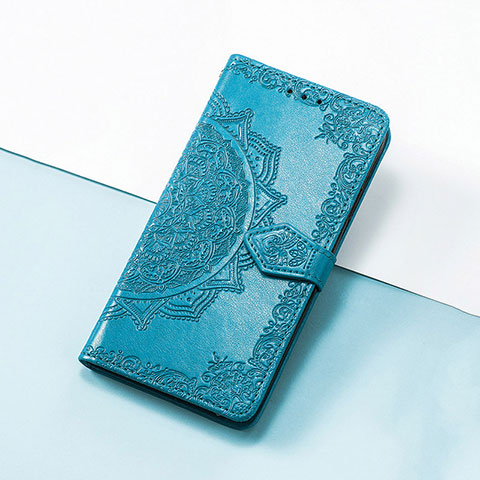 Funda de Cuero Cartera con Soporte Patron de Moda Carcasa S07D para Huawei Nova Y90 Azul