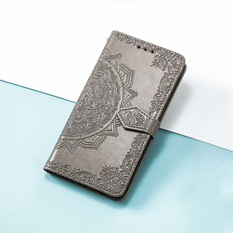 Funda de Cuero Cartera con Soporte Patron de Moda Carcasa S07D para Huawei Nova Y90 Gris