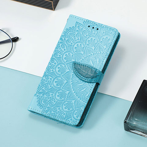 Funda de Cuero Cartera con Soporte Patron de Moda Carcasa S08D para Huawei Honor 60 5G Azul