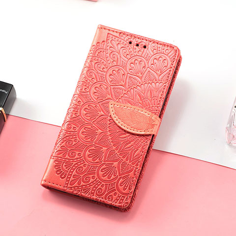 Funda de Cuero Cartera con Soporte Patron de Moda Carcasa S08D para Huawei Honor 60 Pro 5G Rojo