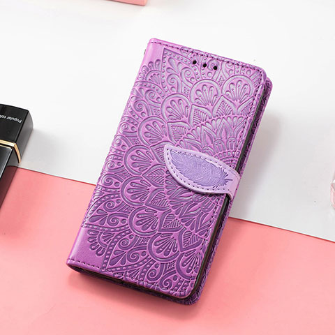 Funda de Cuero Cartera con Soporte Patron de Moda Carcasa S08D para Huawei Honor 60 SE 5G Morado