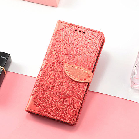 Funda de Cuero Cartera con Soporte Patron de Moda Carcasa S08D para Huawei Honor Magic3 5G Rojo