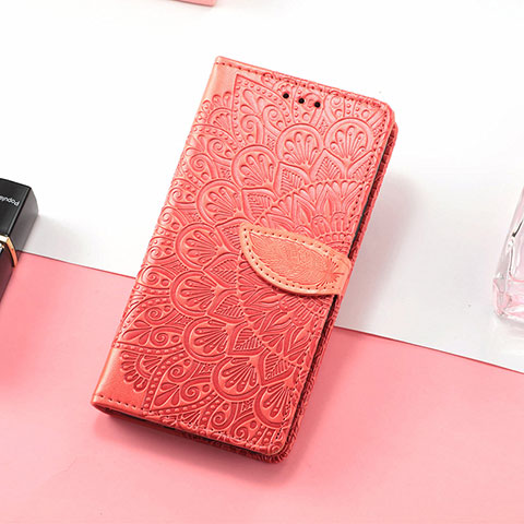 Funda de Cuero Cartera con Soporte Patron de Moda Carcasa S08D para Huawei Honor Magic3 Pro 5G Rojo