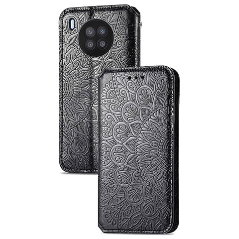 Funda de Cuero Cartera con Soporte Patron de Moda Carcasa S09D para Huawei Honor 50 Lite Negro