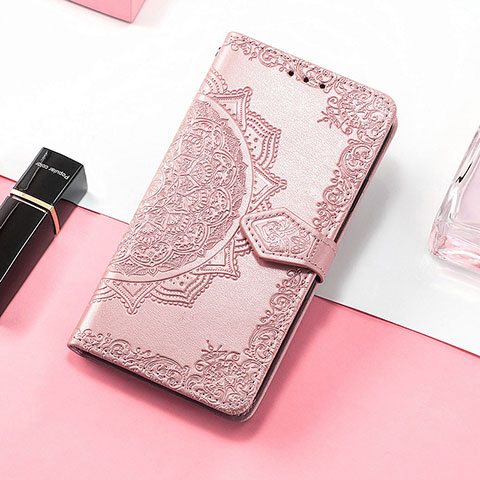 Funda de Cuero Cartera con Soporte Patron de Moda Carcasa S09D para Huawei Honor 60 5G Oro Rosa