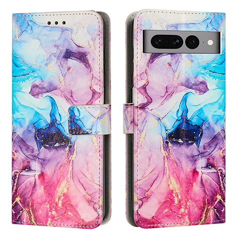 Funda de Cuero Cartera con Soporte Patron de Moda Carcasa Y01X para Google Pixel 7 Pro 5G Multicolor