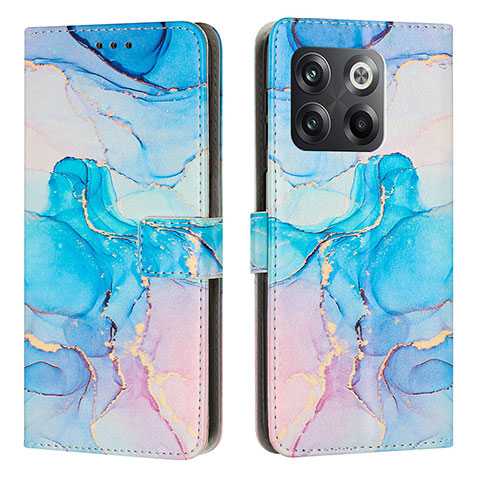 Funda de Cuero Cartera con Soporte Patron de Moda Carcasa Y01X para OnePlus 10T 5G Azul Cielo