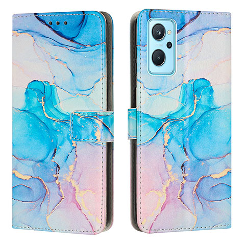 Funda de Cuero Cartera con Soporte Patron de Moda Carcasa Y01X para Realme 10 5G Azul Cielo