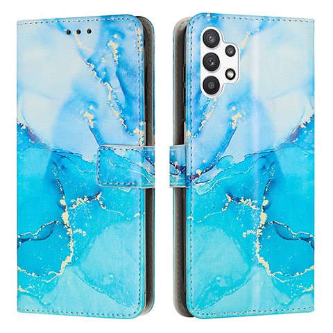 Funda de Cuero Cartera con Soporte Patron de Moda Carcasa Y01X para Samsung Galaxy A13 4G Azul