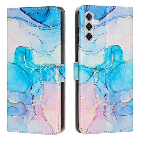 Funda de Cuero Cartera con Soporte Patron de Moda Carcasa Y01X para Samsung Galaxy A13 5G Azul Cielo