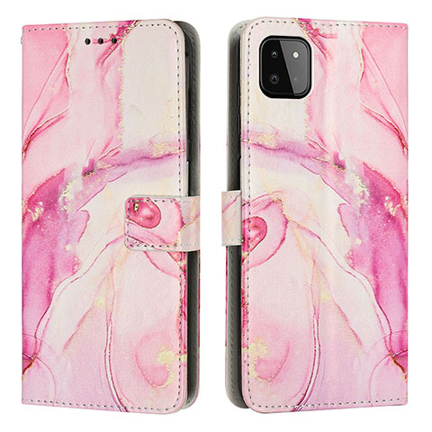 Funda de Cuero Cartera con Soporte Patron de Moda Carcasa Y01X para Samsung Galaxy A22s 5G Rosa