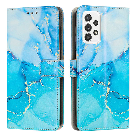 Funda de Cuero Cartera con Soporte Patron de Moda Carcasa Y01X para Samsung Galaxy A23 5G Azul