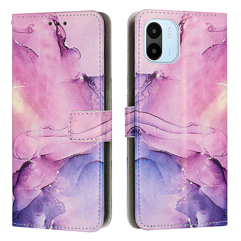 Funda de Cuero Cartera con Soporte Patron de Moda Carcasa Y01X para Xiaomi Redmi A2 Plus Morado