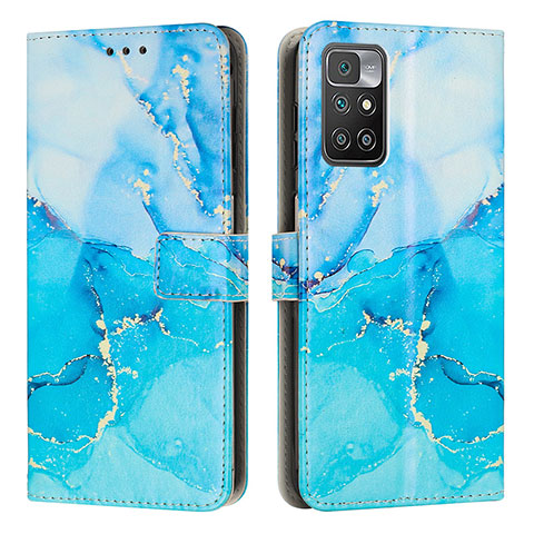 Funda de Cuero Cartera con Soporte Patron de Moda Carcasa Y01X para Xiaomi Redmi Note 11 4G (2021) Azul