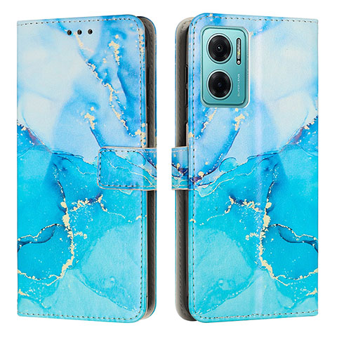 Funda de Cuero Cartera con Soporte Patron de Moda Carcasa Y01X para Xiaomi Redmi Note 11E 5G Azul