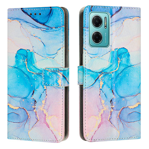 Funda de Cuero Cartera con Soporte Patron de Moda Carcasa Y01X para Xiaomi Redmi Note 11E 5G Azul Cielo