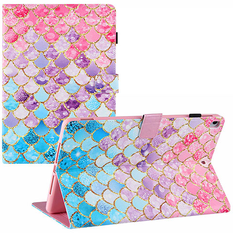 Funda de Cuero Cartera con Soporte Patron de Moda Carcasa Y02B para Apple iPad 10.2 (2019) Vistoso