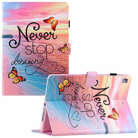 Funda de Cuero Cartera con Soporte Patron de Moda Carcasa Y02B para Apple iPad Air 2 Rosa