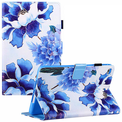 Funda de Cuero Cartera con Soporte Patron de Moda Carcasa Y02B para Apple iPad Mini 4 Azul