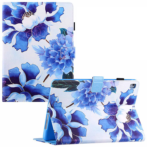 Funda de Cuero Cartera con Soporte Patron de Moda Carcasa Y02B para Apple New iPad 9.7 (2017) Azul