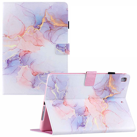 Funda de Cuero Cartera con Soporte Patron de Moda Carcasa Y02B para Apple New iPad 9.7 (2018) Blanco