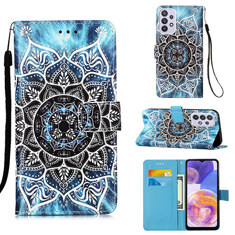 Funda de Cuero Cartera con Soporte Patron de Moda Carcasa Y02B para Samsung Galaxy A23 5G Multicolor