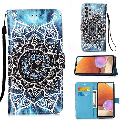 Funda de Cuero Cartera con Soporte Patron de Moda Carcasa Y02B para Samsung Galaxy A32 4G Multicolor