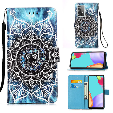 Funda de Cuero Cartera con Soporte Patron de Moda Carcasa Y02B para Samsung Galaxy A52 4G Multicolor