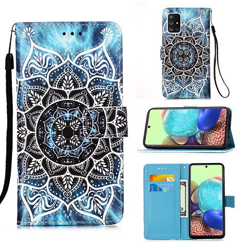 Funda de Cuero Cartera con Soporte Patron de Moda Carcasa Y02B para Samsung Galaxy A71 4G A715 Multicolor