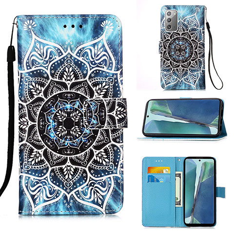 Funda de Cuero Cartera con Soporte Patron de Moda Carcasa Y02B para Samsung Galaxy Note 20 5G Multicolor