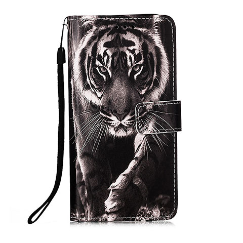 Funda de Cuero Cartera con Soporte Patron de Moda Carcasa Y02B para Xiaomi Redmi 10 Power Negro