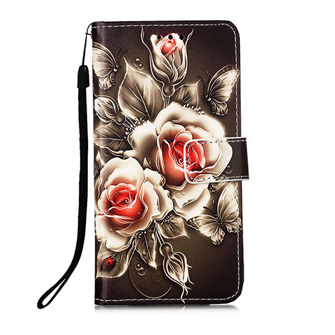 Funda de Cuero Cartera con Soporte Patron de Moda Carcasa Y02B para Xiaomi Redmi 9 India Rojo