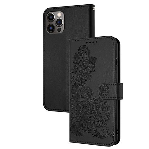 Funda de Cuero Cartera con Soporte Patron de Moda Carcasa Y02X para Apple iPhone 14 Pro Max Negro