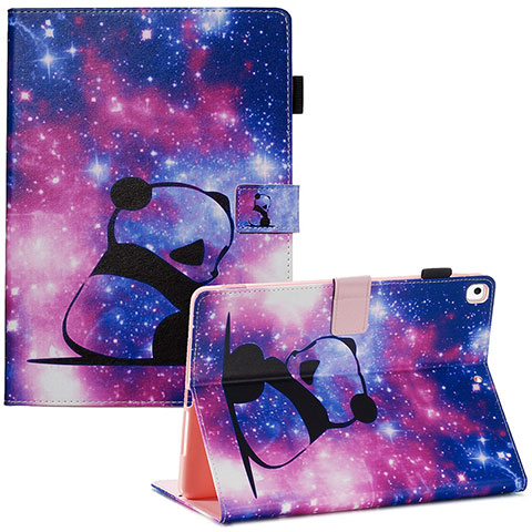 Funda de Cuero Cartera con Soporte Patron de Moda Carcasa Y03B para Apple iPad 10.2 (2019) Morado