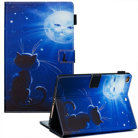 Funda de Cuero Cartera con Soporte Patron de Moda Carcasa Y03B para Apple iPad Air Azul