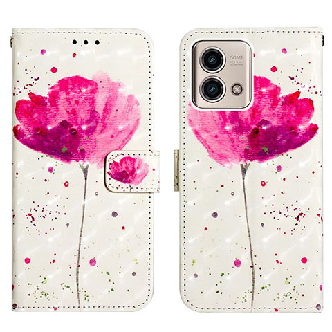 Funda de Cuero Cartera con Soporte Patron de Moda Carcasa Y03B para Motorola Moto G Stylus (2023) 4G Rosa