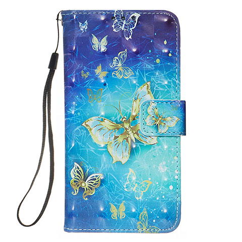 Funda de Cuero Cartera con Soporte Patron de Moda Carcasa Y03B para Samsung Galaxy A01 SM-A015 Azul Cielo