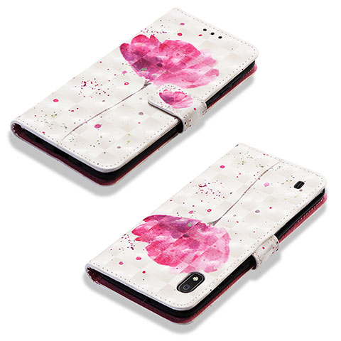 Funda de Cuero Cartera con Soporte Patron de Moda Carcasa Y03B para Samsung Galaxy A10 Rosa