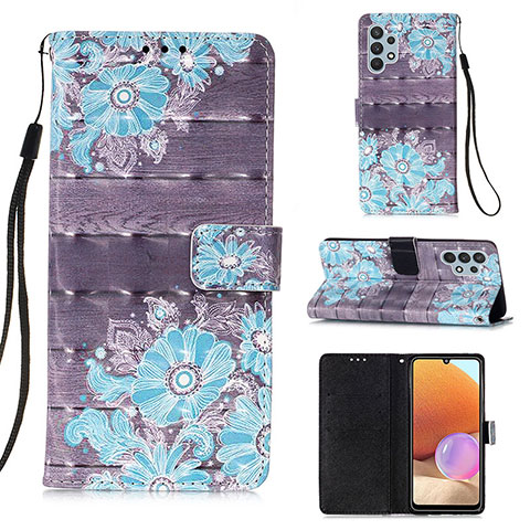 Funda de Cuero Cartera con Soporte Patron de Moda Carcasa Y03B para Samsung Galaxy A32 4G Multicolor