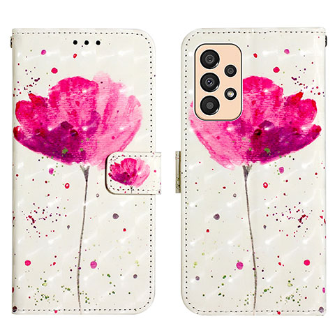 Funda de Cuero Cartera con Soporte Patron de Moda Carcasa Y03B para Samsung Galaxy A33 5G Rosa