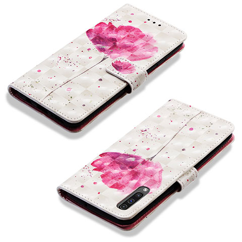 Funda de Cuero Cartera con Soporte Patron de Moda Carcasa Y03B para Samsung Galaxy A50S Rosa