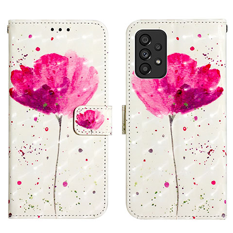 Funda de Cuero Cartera con Soporte Patron de Moda Carcasa Y03B para Samsung Galaxy A53 5G Rosa