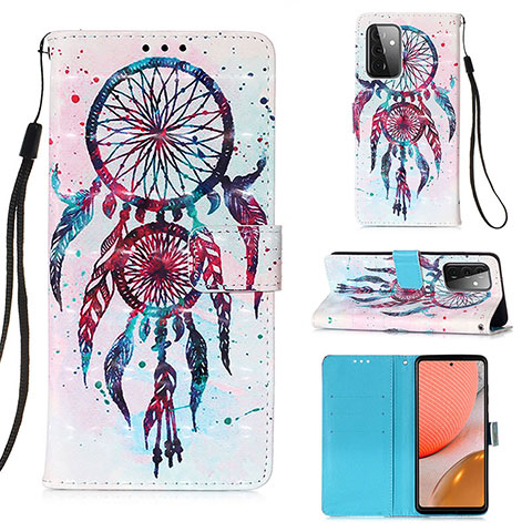 Funda de Cuero Cartera con Soporte Patron de Moda Carcasa Y03B para Samsung Galaxy A72 5G Multicolor