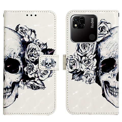 Funda de Cuero Cartera con Soporte Patron de Moda Carcasa Y03B para Xiaomi POCO C3 Negro