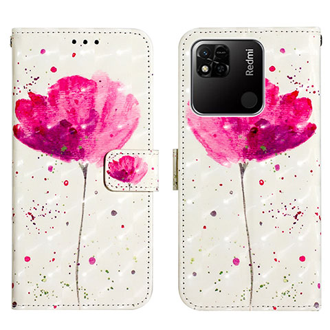 Funda de Cuero Cartera con Soporte Patron de Moda Carcasa Y03B para Xiaomi POCO C3 Rosa