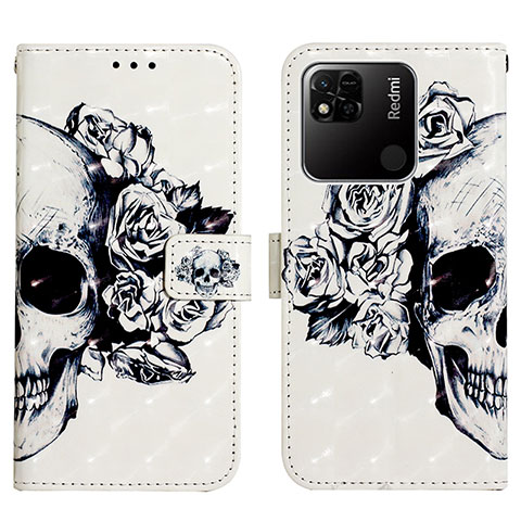 Funda de Cuero Cartera con Soporte Patron de Moda Carcasa Y03B para Xiaomi Redmi 9C Negro