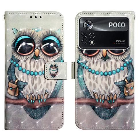 Funda de Cuero Cartera con Soporte Patron de Moda Carcasa Y03B para Xiaomi Redmi Note 11E Pro 5G Multicolor