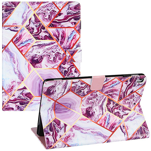 Funda de Cuero Cartera con Soporte Patron de Moda Carcasa Y04B para Apple iPad Air 3 Purpura Claro