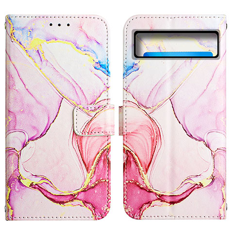 Funda de Cuero Cartera con Soporte Patron de Moda Carcasa Y04B para Google Pixel 8 5G Rosa